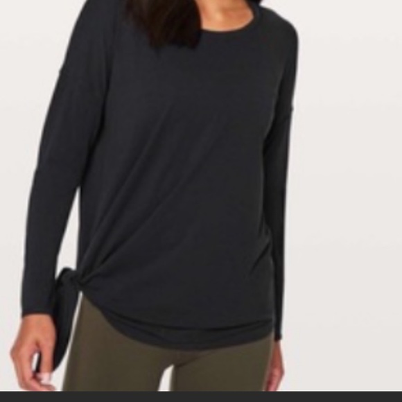 lululemon athletica Tops - Blk it’s a tie long sleeve- Lululemon 4